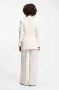 Relaxed-fit blazer with D-ring belt