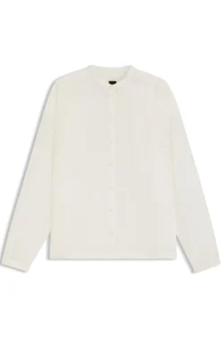 Relaxed-fit blouse in cotton voile