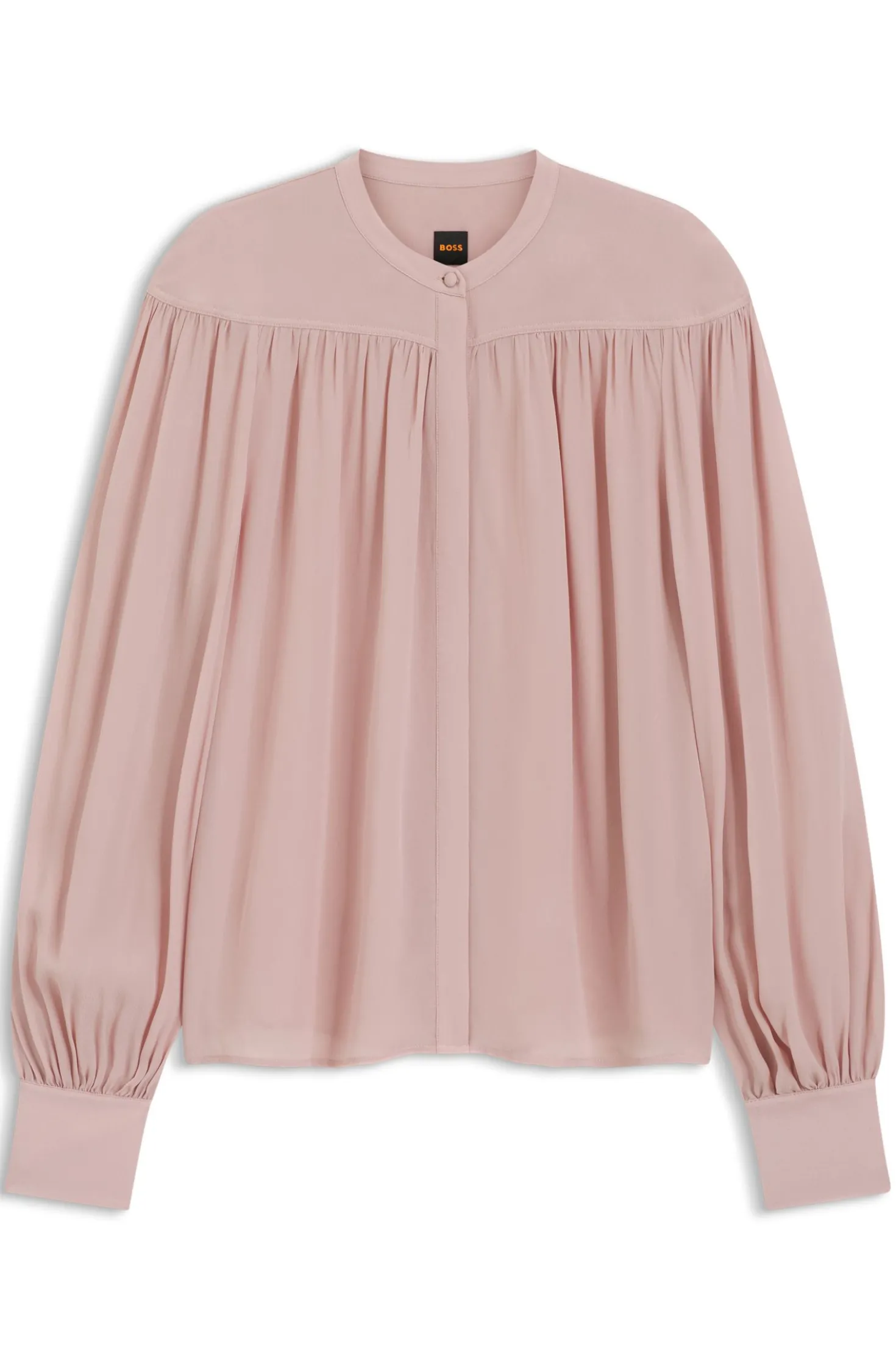 Relaxed-fit blouse in crepe de chine
