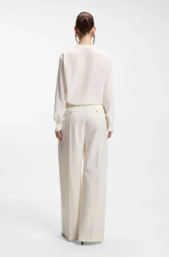 Relaxed-fit blouse in sandwashed silk