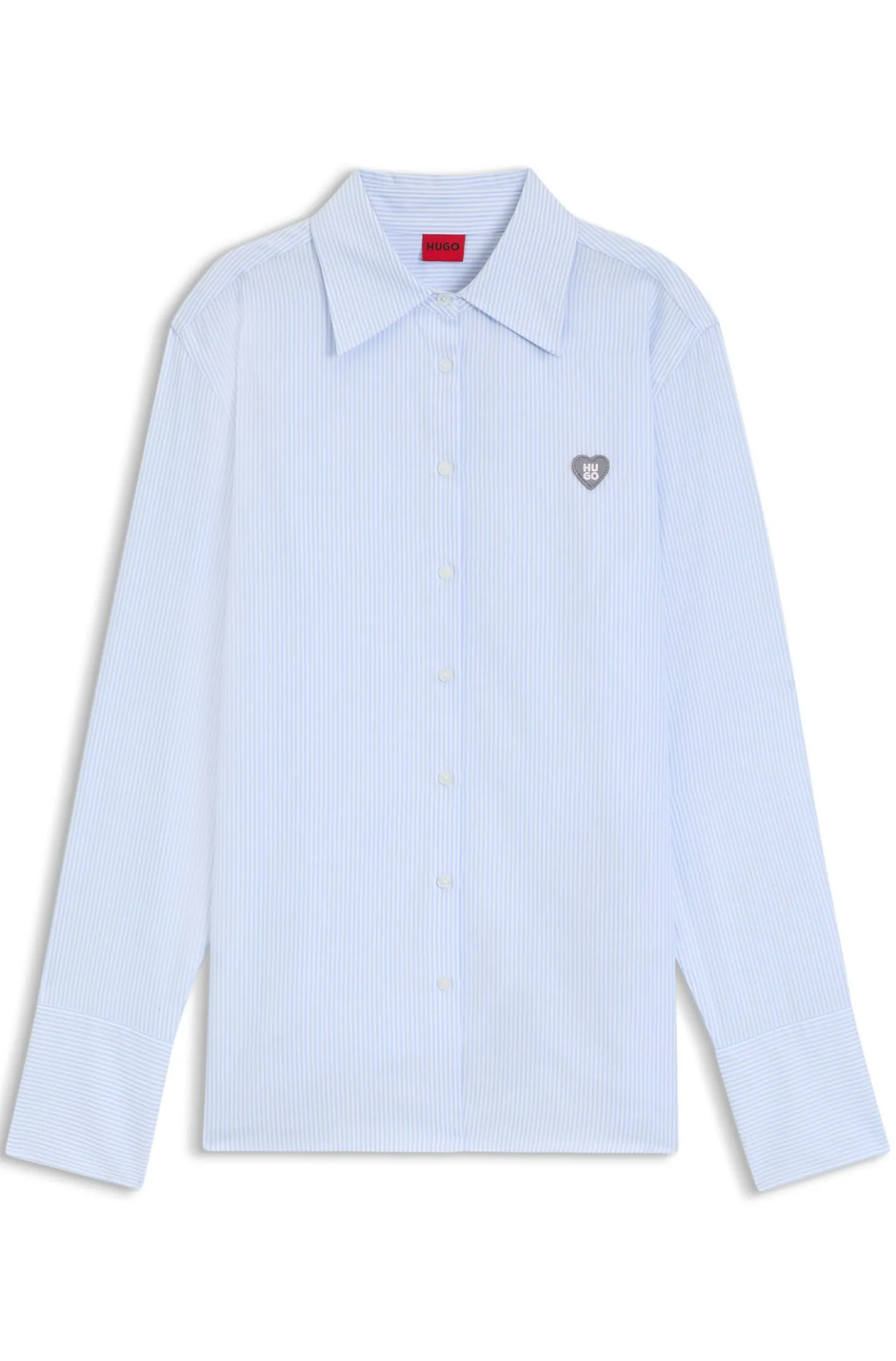 Relaxed-fit blouse in striped Oxford cotton