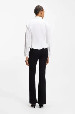 Relaxed-fit blouse with peplum hem