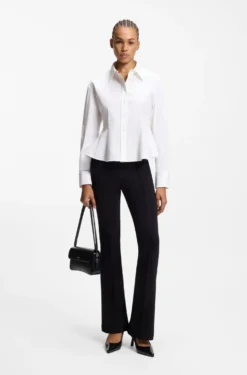 Relaxed-fit blouse with peplum hem