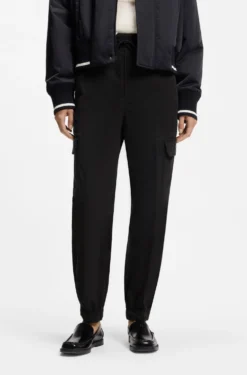 Relaxed-fit cargo trousers in stretch cotton