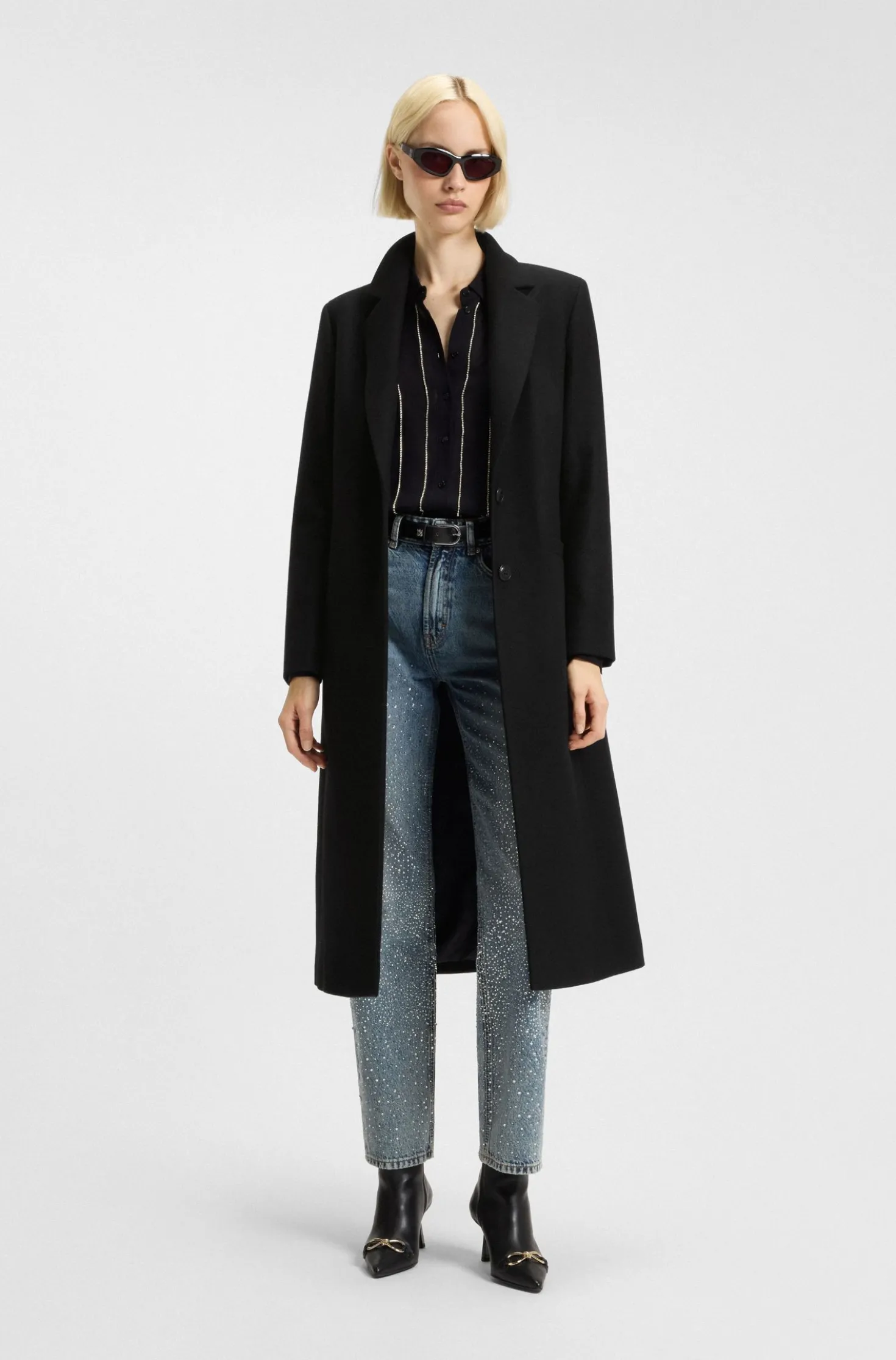 Relaxed-fit coat in a wool blend