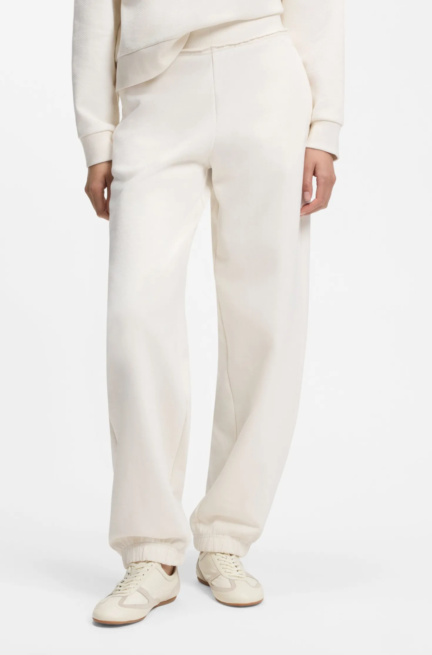 Relaxed-fit cotton joggers with embroidered logo