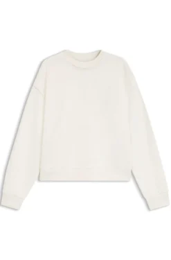 Relaxed-fit cotton sweatshirt with logo embroidery