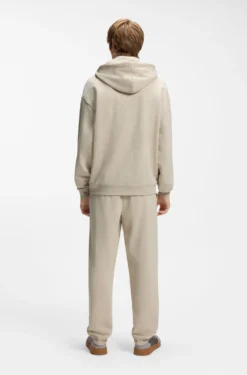 Relaxed-fit cotton-terry hoodie with wide-set logo