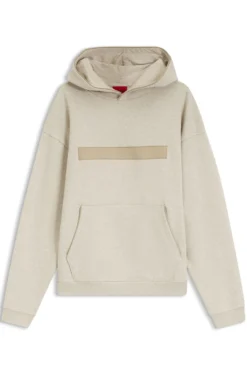 Relaxed-fit cotton-terry hoodie with wide-set logo