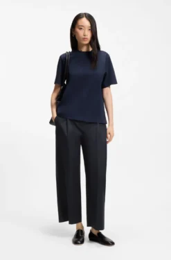 Relaxed-fit culottes in stretch cotton
