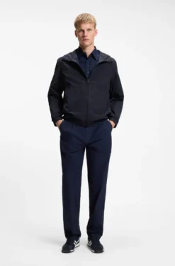 Relaxed-fit hooded jacket in water-repellent fabric