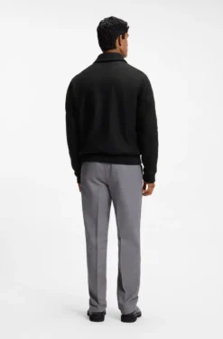 Relaxed-fit jacket in a patterned wool blend