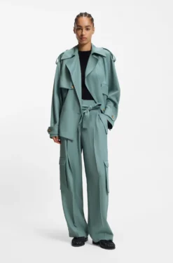 Relaxed-fit jacket in fluid twill