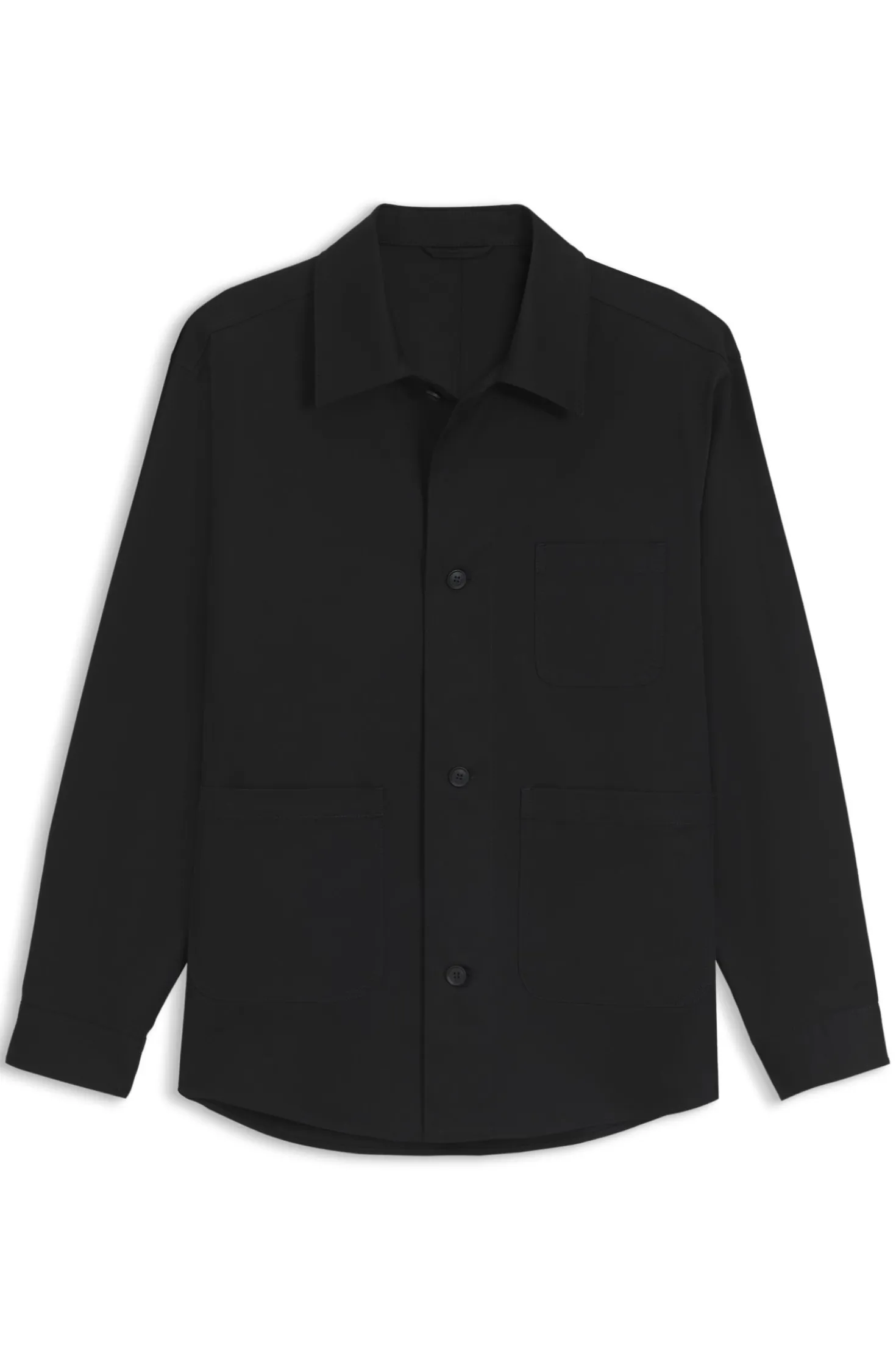 Relaxed-fit jacket in stretch cotton