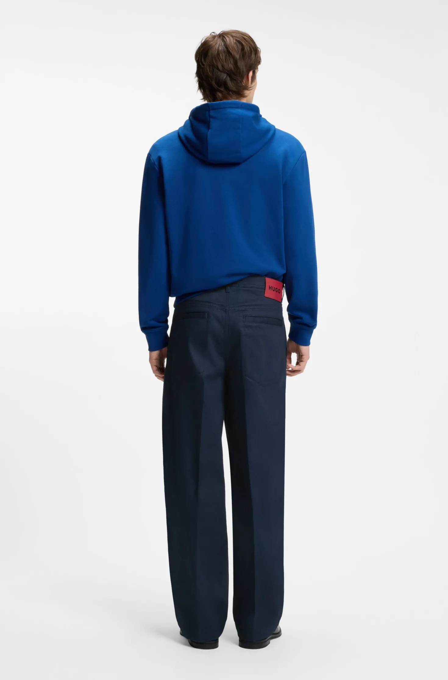 Relaxed-fit jeans in dark-blue soft cotton
