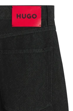 Relaxed-fit jeans in heavyweight black denim