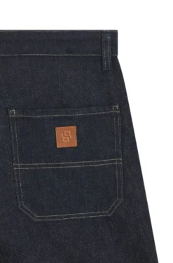 Relaxed-fit jeans in indigo stretch denim