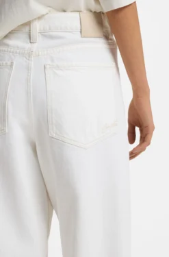 Relaxed-fit jeans in white rigid denim