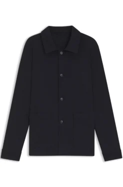 Relaxed-fit overshirt in performance-stretch fabric