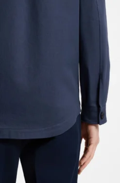 Relaxed-fit overshirt in stretch-cotton twill