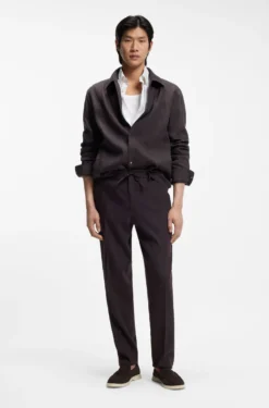 Relaxed-fit overshirt in washable Tech Linen
