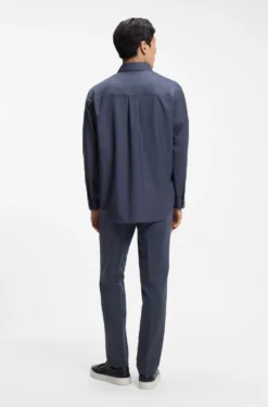 Relaxed-fit overshirt in washable AirWool