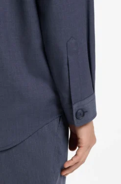 Relaxed-fit overshirt in washable AirWool