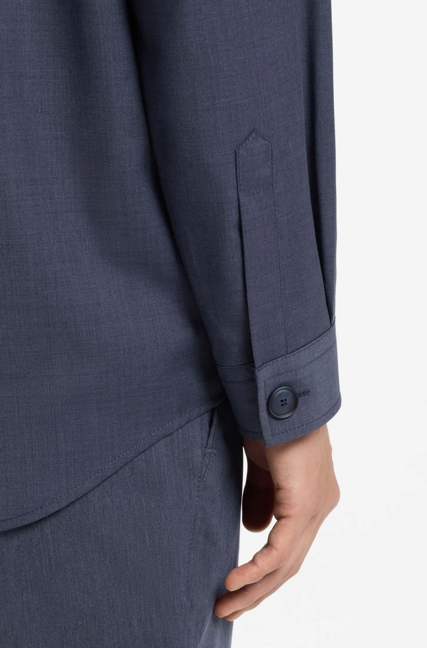 Relaxed-fit overshirt in washable AirWool