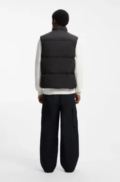Relaxed-fit padded gilet with logo badge