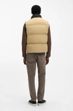 Relaxed-fit padded gilet with logo badge