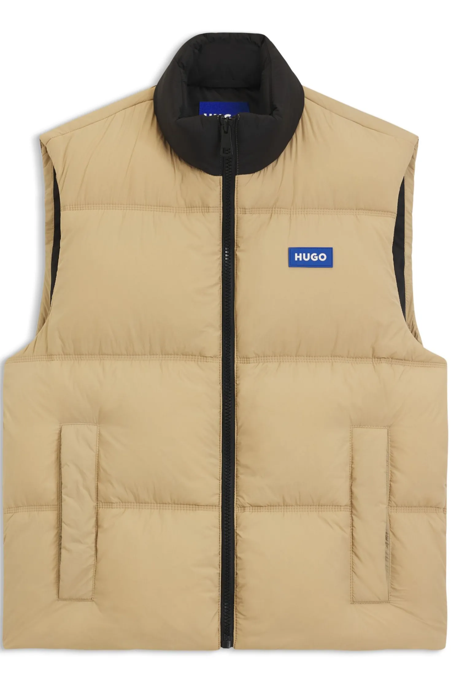 Relaxed-fit padded gilet with logo badge