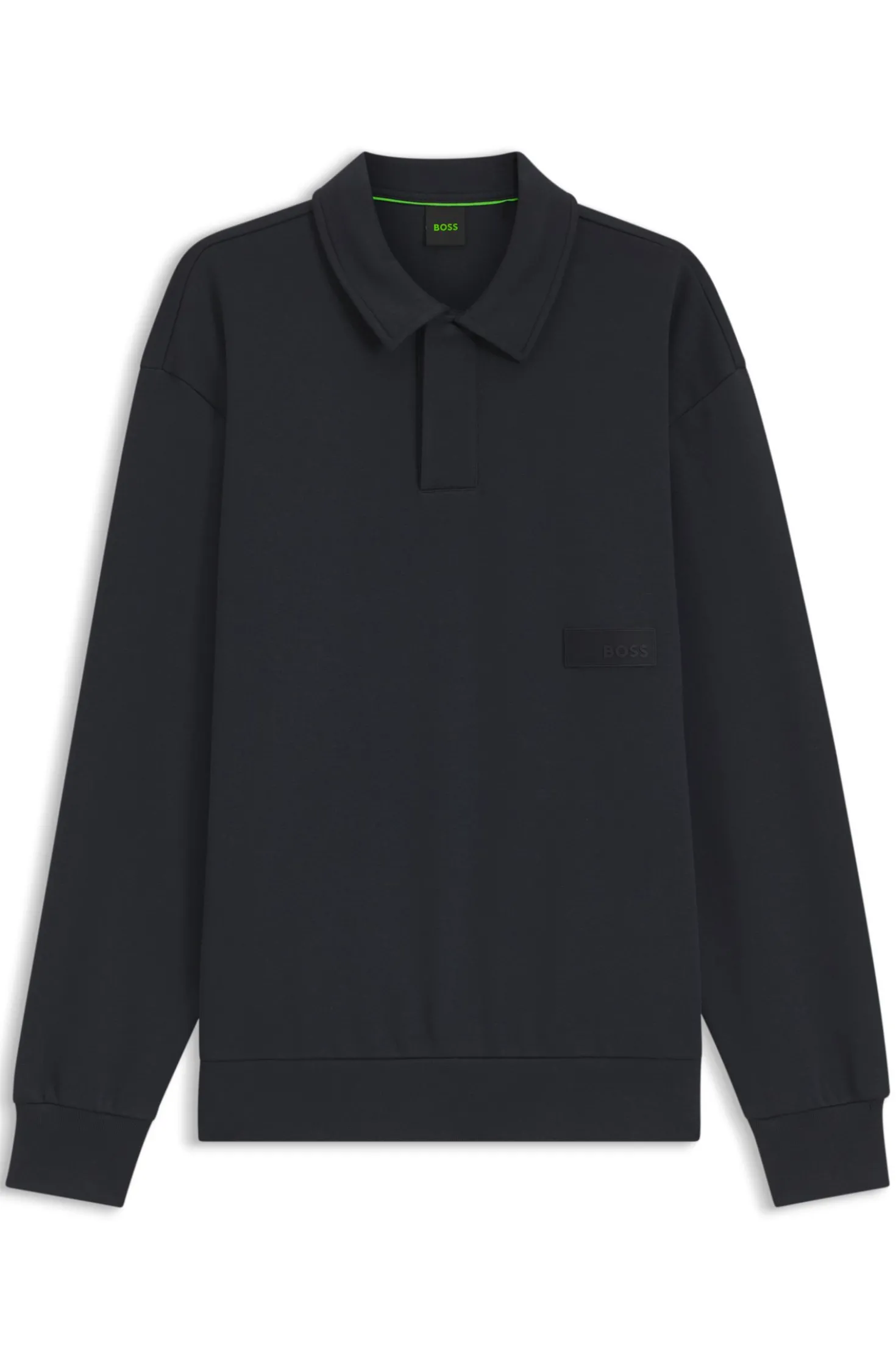 Relaxed-fit polo sweatshirt in French Terry