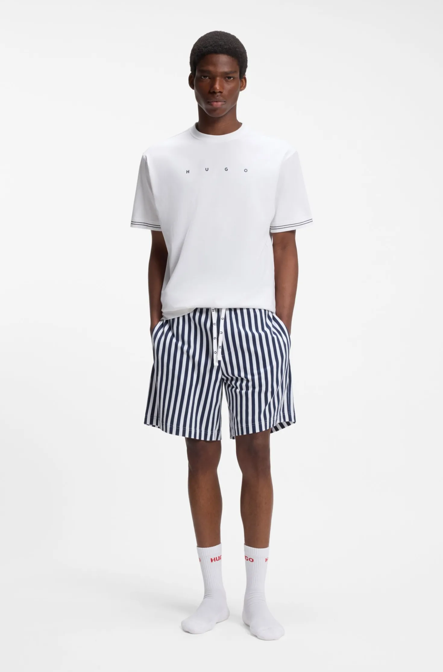 Relaxed-fit pyjama set in soft cotton