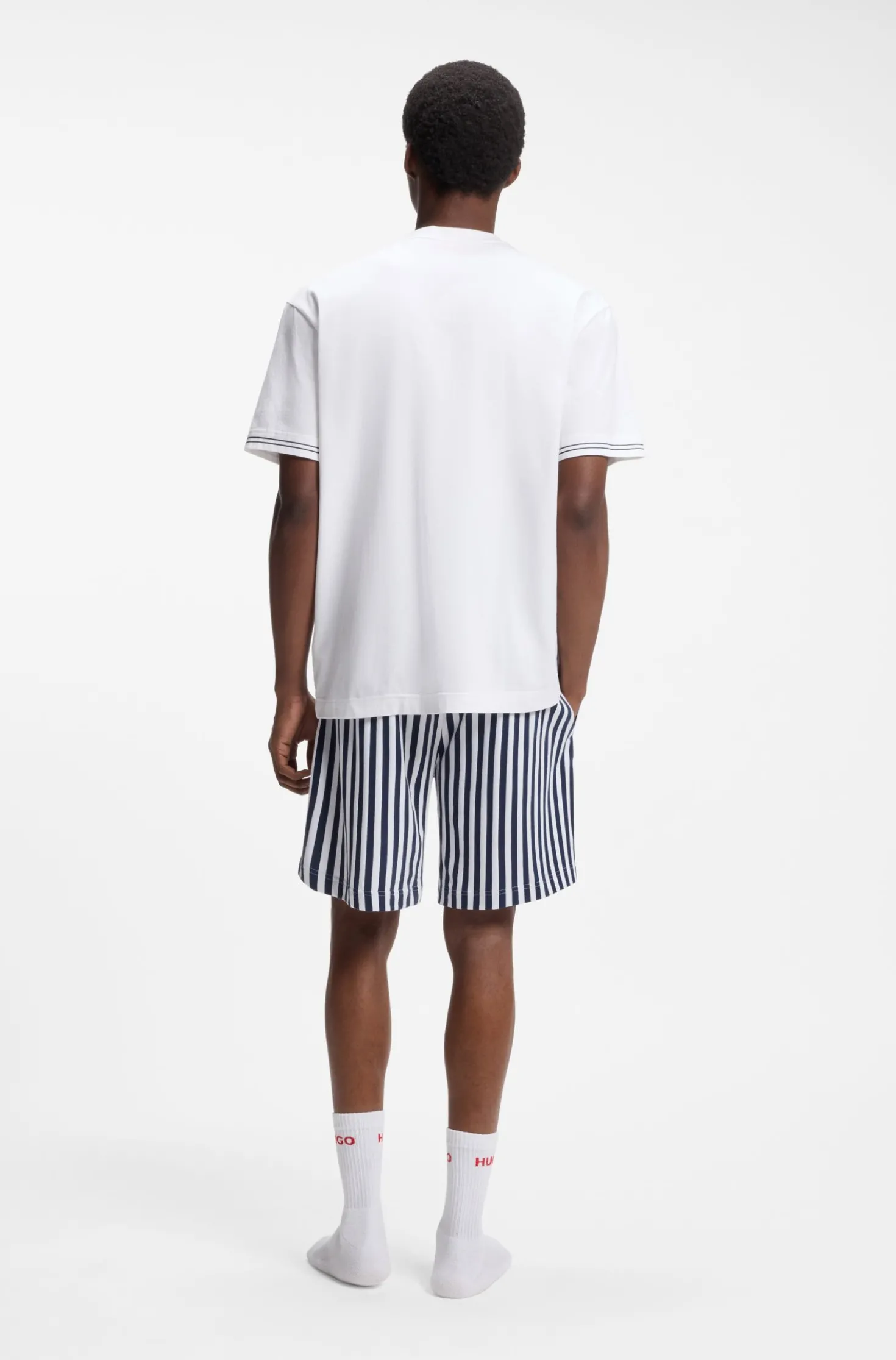 Relaxed-fit pyjama set in soft cotton