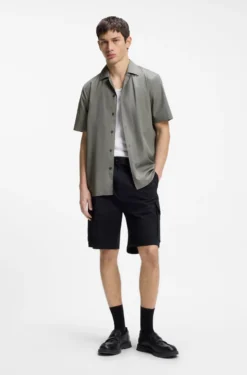Relaxed-fit shirt in cotton poplin