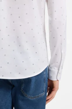 Relaxed-fit shirt in printed cotton jersey