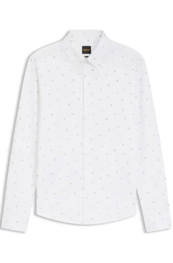 Relaxed-fit shirt in printed cotton jersey
