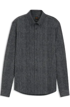 Relaxed-fit shirt in printed cotton jersey
