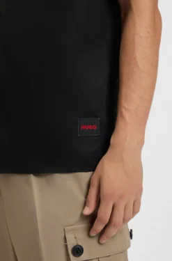 Relaxed-fit shirt in stretch-cotton canvas