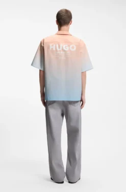 Relaxed-fit shirt with gradient print