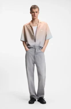 Relaxed-fit shirt with gradient print