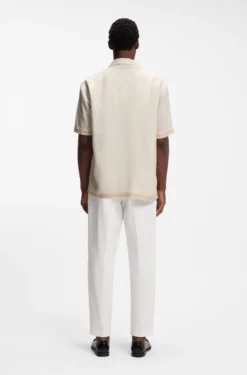 Relaxed-fit shirt with mosaic print