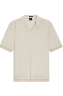Relaxed-fit shirt with mosaic print