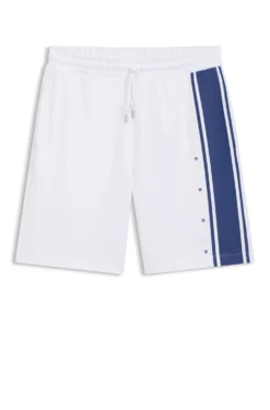 Relaxed-fit shorts in cotton terry with side stripe