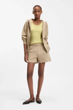 Relaxed-fit shorts in cotton terry with embroidered logo
