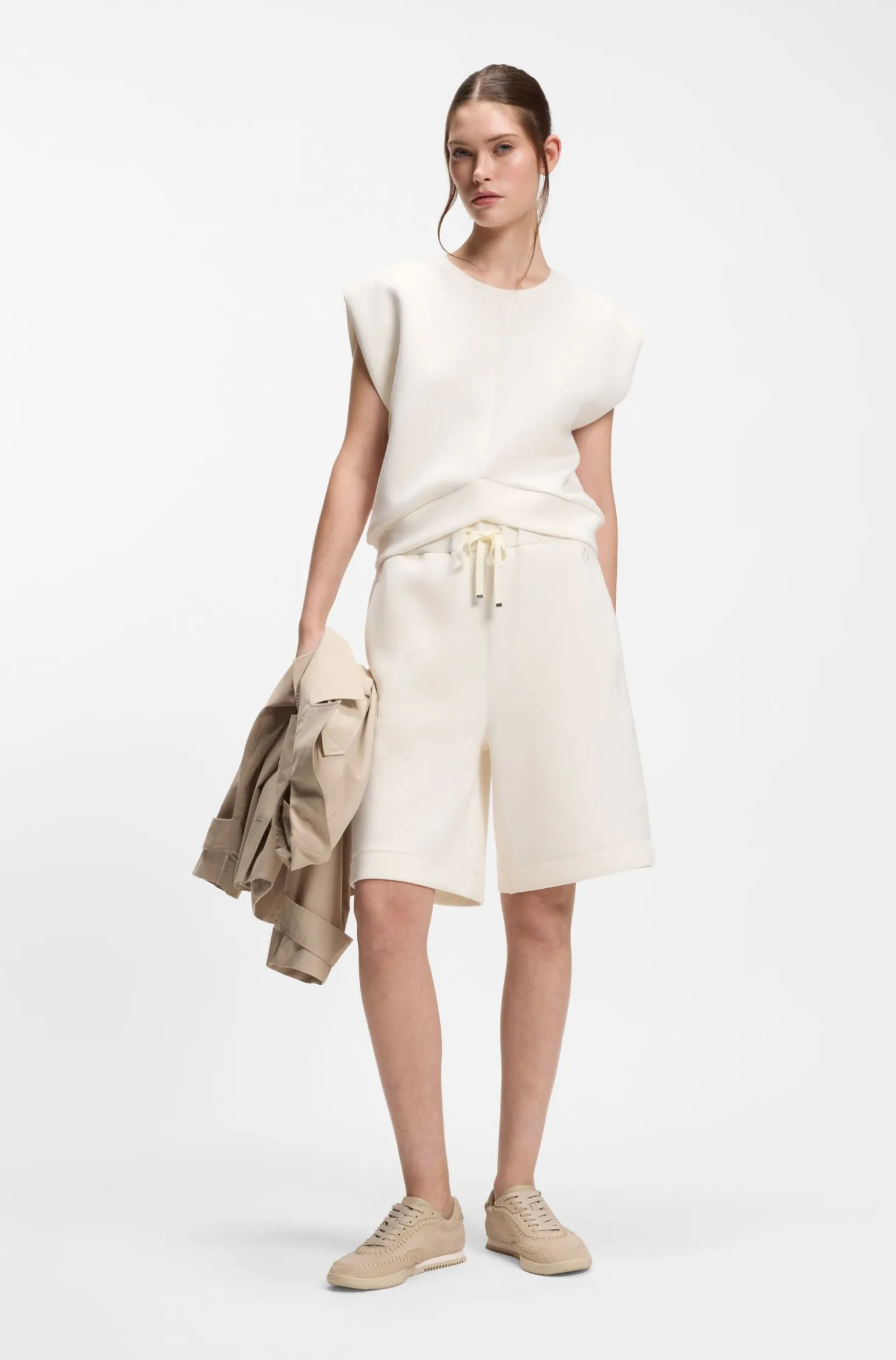 Relaxed-fit shorts in stretch jersey