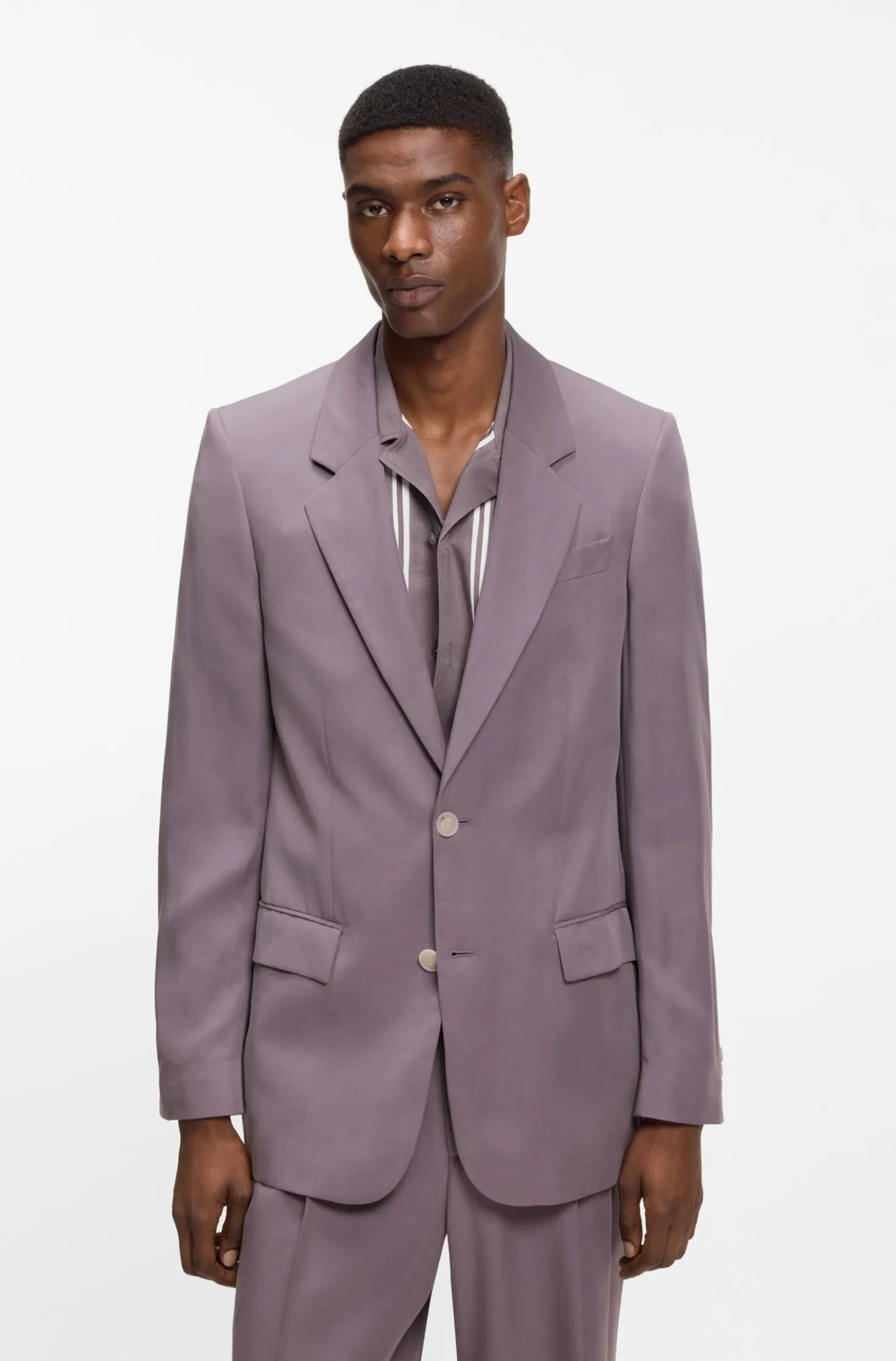 Relaxed-fit suit jacket in twill