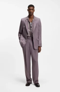 Relaxed-fit suit jacket in twill