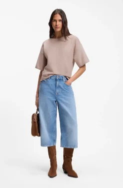 Relaxed-fit sweater in cotton and virgin wool