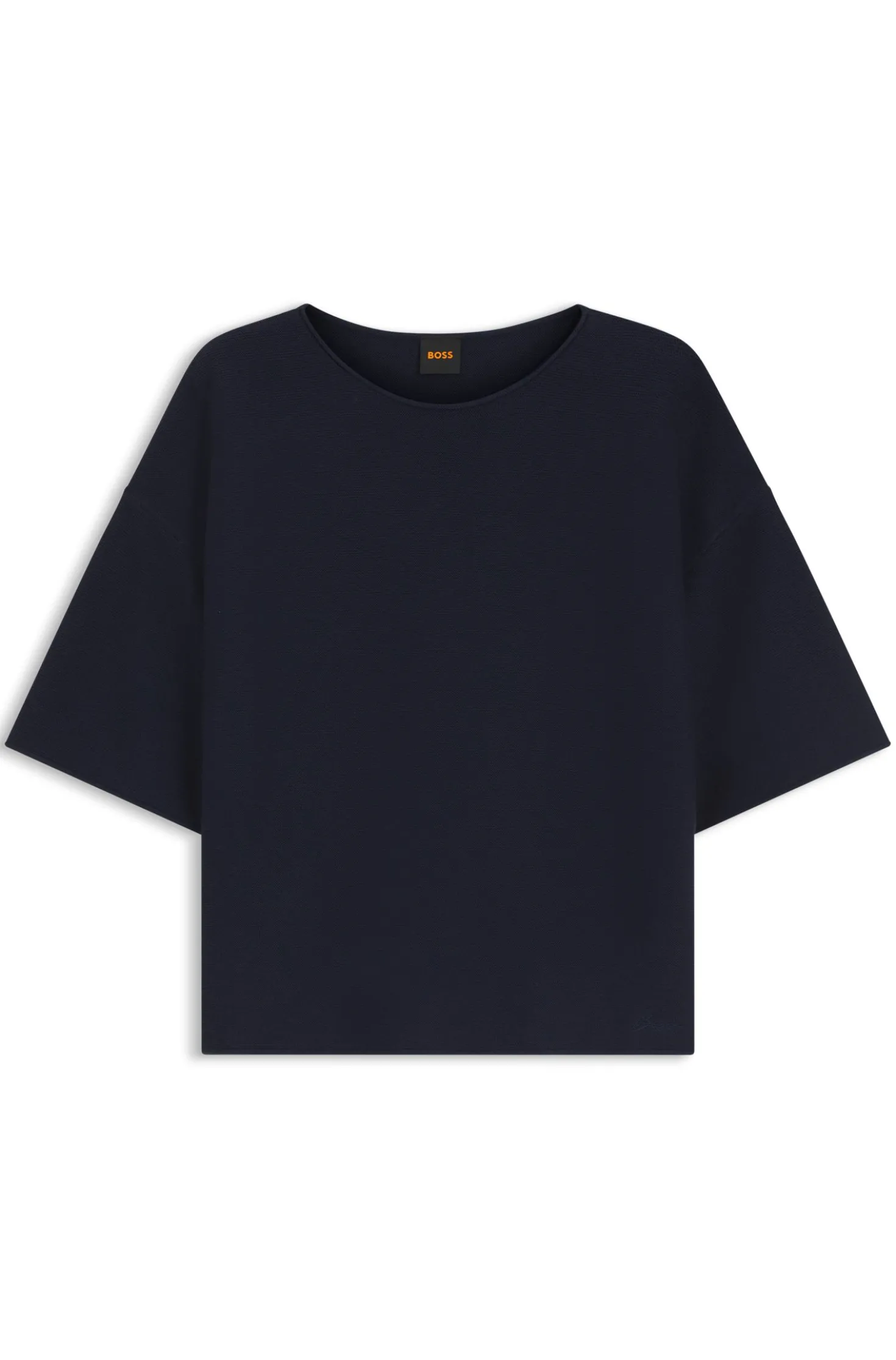 Relaxed-fit sweater in cotton and virgin wool